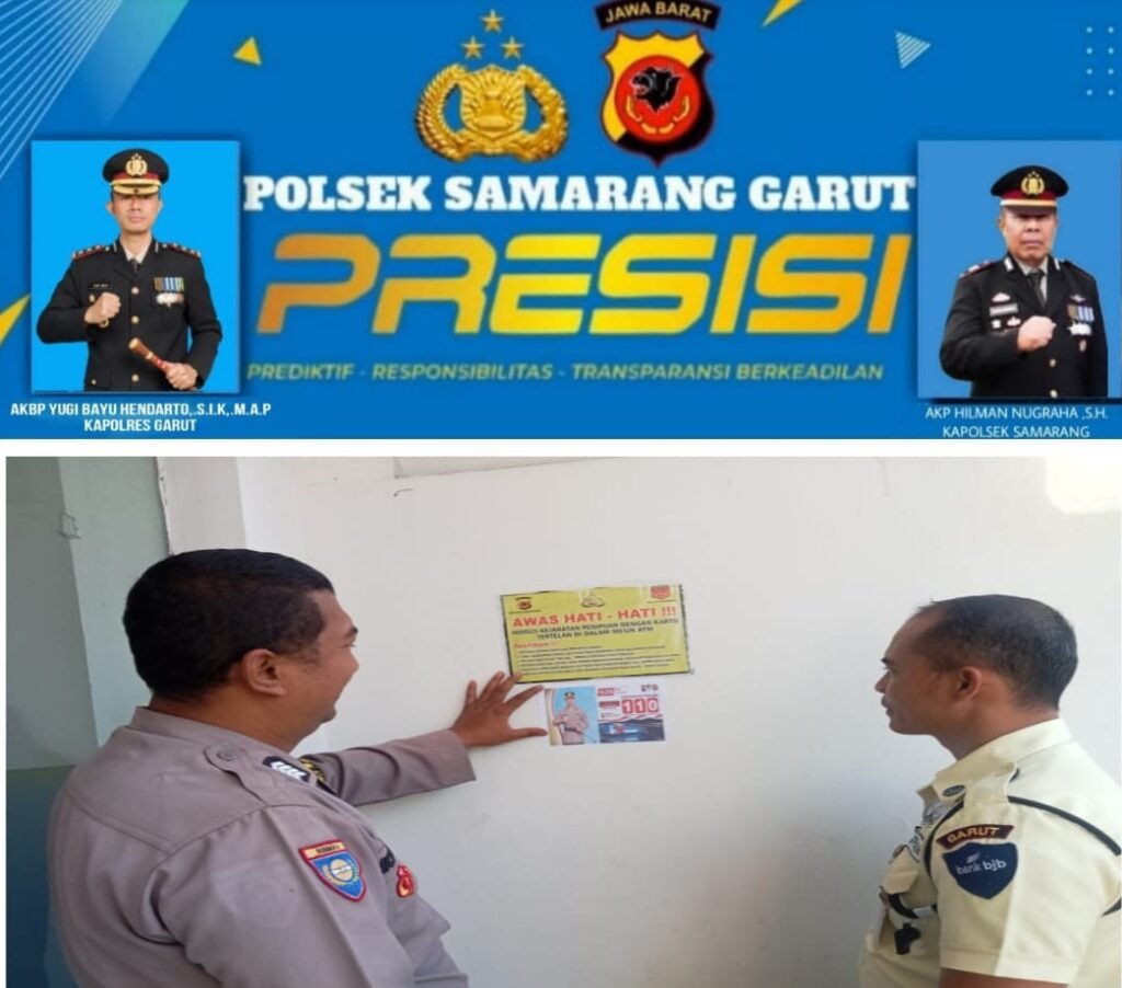 Sosialisasi dan Pemasangan Stiker Call Center 110 oleh Polsek Samarang.