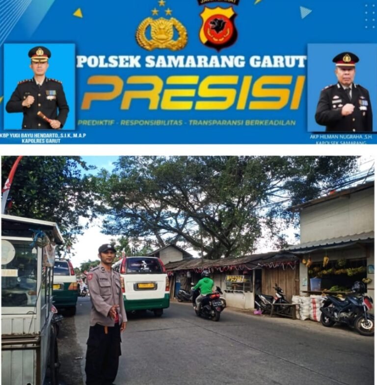 Beri Rasa Aman Polsek Samarang Lakukan Pengaturan Lalu Lintas Sore Hari