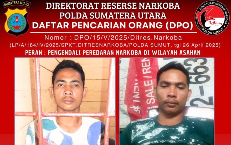 Polda Sumut Tetapkan Gempar Selamat Alias Gompar sebagai Tersangka Narkotika, Kini Buron dan Masuk DPO