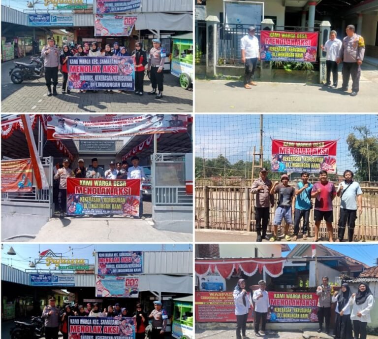 Sosialisasi Dan Pemasangan Bender Anti Anarkis Di Wilayah Hukum Polsek Samarang.