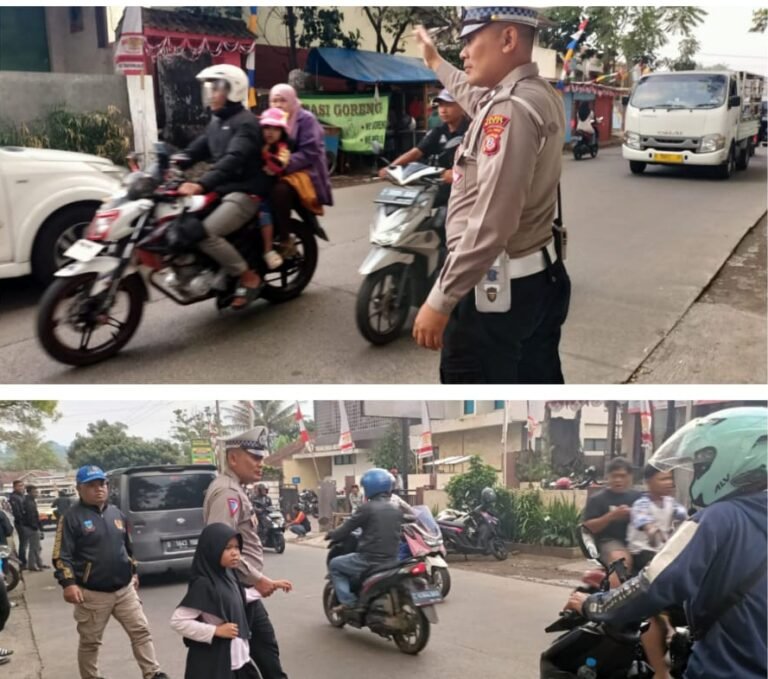 Polsek Samarang Lakukan Pengaturan Lalu Lintas Pada Sore Hari