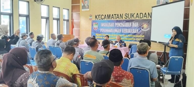 Polsek Sukadana Gandeng Satpol PP dan Damkar, Perkuat Sosialisasi Pencegahan Kebakaran dan Bencana Alam