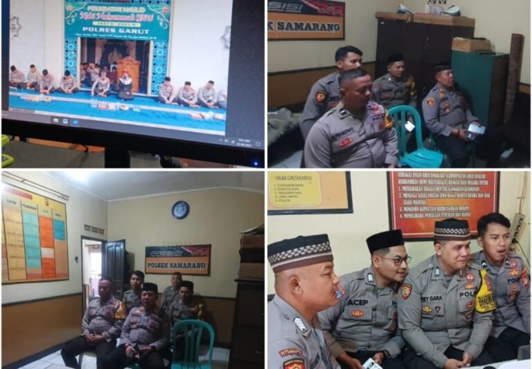 Kapolsek Samarang Bersama Anggota Hadiri Peringatan Maulid Nabi Muhammad SAW 1447 H Secara Virtual