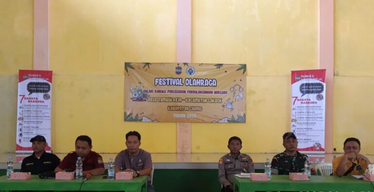 Polres Ciamis Ajak Generasi Muda Desa Tambakreja Perangi Narkoba Lewat Festival Olahraga