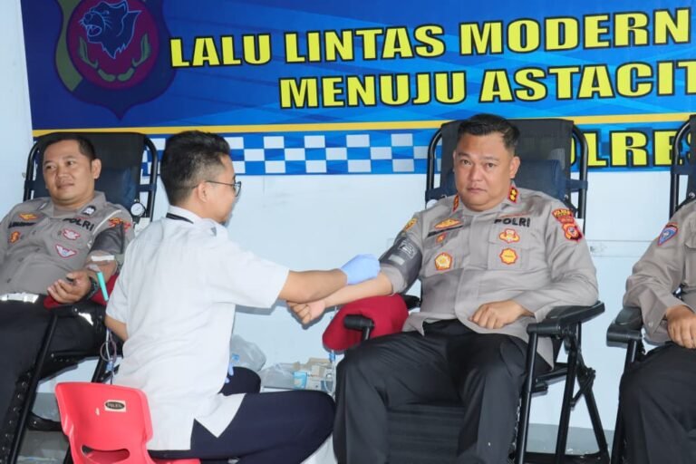 Satlantas Polres Ciamis Gelar Aksi Donor Darah, Sambut HUT ke-70