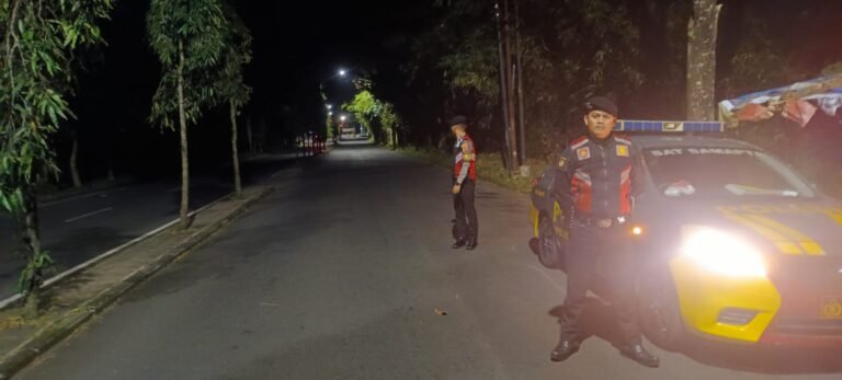 Antisipasi Balap Liar dan Tindak Kriminalitas, Samapta Polres Ciamis Turun Ke Jalan di Malam Hari