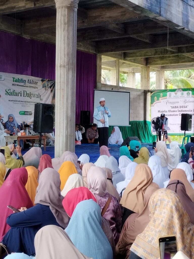 Polsek Cijeungjing Amankan Safari Dakwah Maulid Nabi dan Galang Dana Peduli Palestina