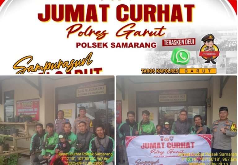 Polsek Samarang Gelar Jum’at Curhat Bersama Masyarakat, Dan Pengemudi Ojol