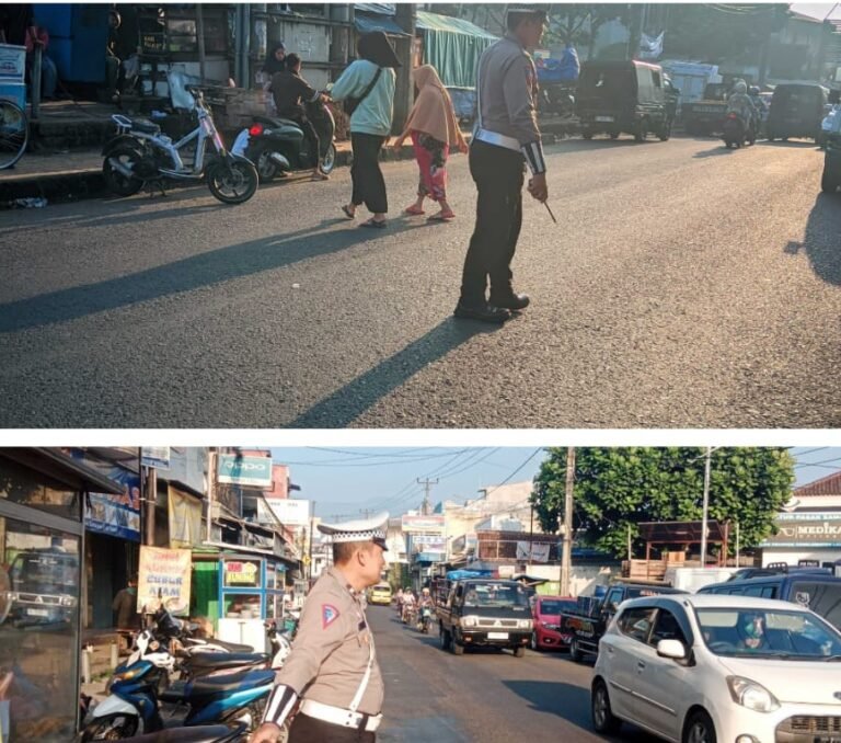 Giat Rutin Yang Di Tingkatkan Polsek Samarang, Gelar Pengaturan Lalu Lintas Di Pagi Hari