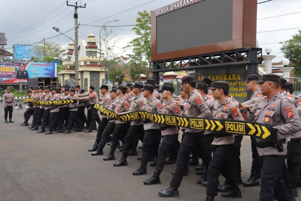 Antisipasi Gangguan Kamtibmas, Polres Ciamis Gelar Latihan Dalmas