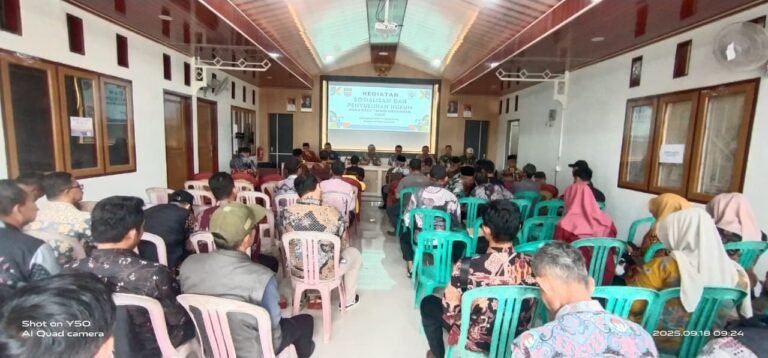 Polsek Pamarican Polres Ciamis Hadir Berikan Dukungan dan Pengamanan dalam Sosialisasi Penyuluhan Hukum Dana Desa 2025