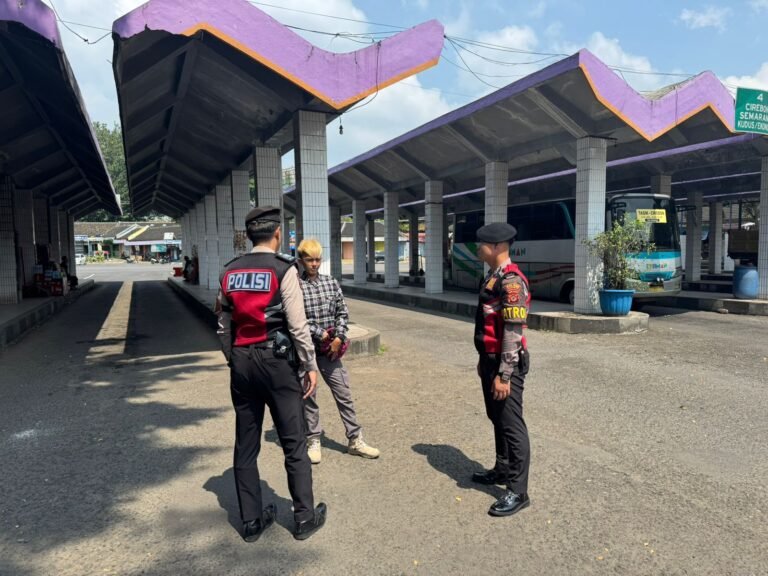 Cipkon Aksi Premanisme di Ruang Publik, Polres Ciamis Patroli ke Kawasan Terminal Ciamis