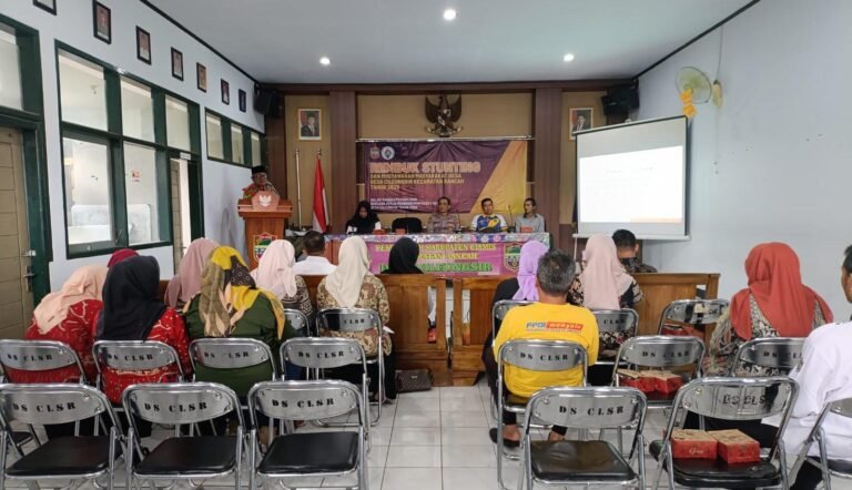 Polsek Rancah Polres Ciamis Ikut Rembuk Penanganan Stunting di Desa Cileungsir