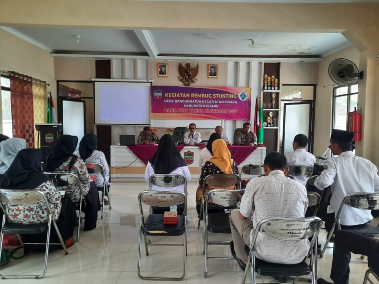 Polsek Cisaga Polres Ciamis Dukung Program Rembug Stunting Melalui Cooling System Harkamtibmas