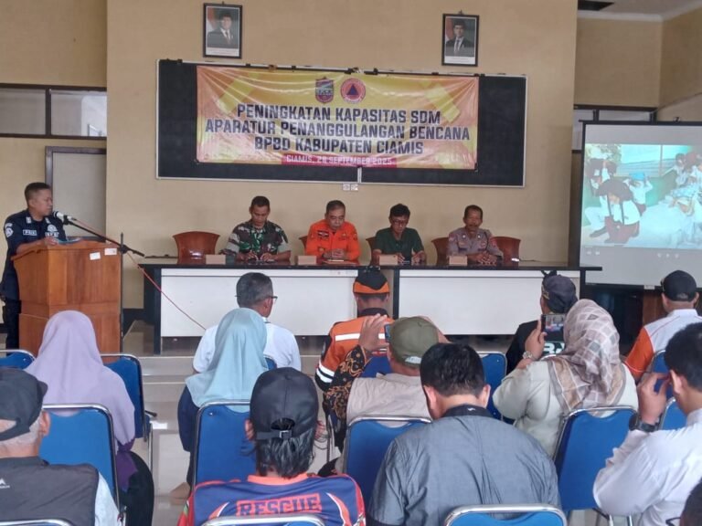 Polsek Pamarican Polres Ciamis Ikuti Peningkatan Kapasitas Siaga Bencana di Tingkat Kecamatan