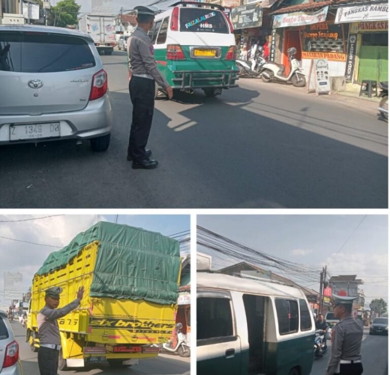 Giat Rutin Yang Di Tingkatkan Polsek Samarang, Gelar Pengaturan Lalu Lintas Di Sore Hari