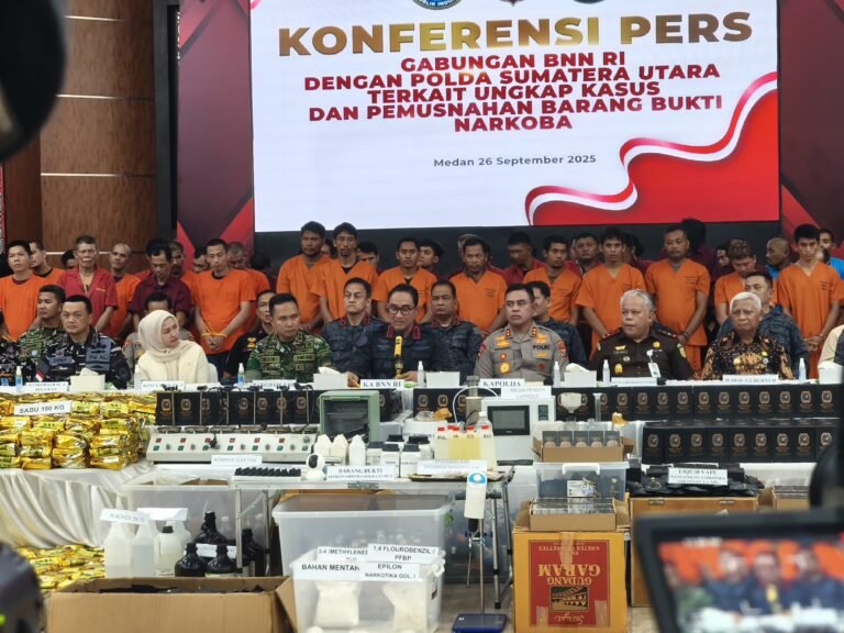 Sinergi BNN RI dan Polda Sumut Ungkap 1,7 Ton Narkotika, Tegaskan Perang Melawan Narkoba