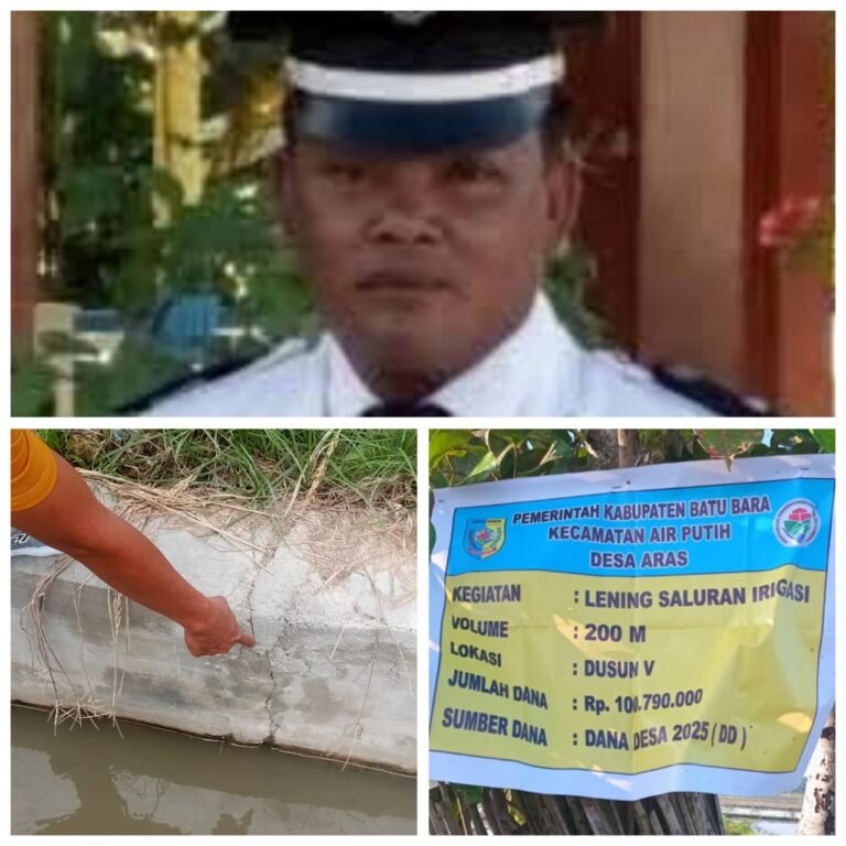 Diduga Ada Penggelembungan Dana, Irigasi Desa Aras Terlantar dan Asal Jadi, Inspektorat Didesak Lakukan Investigasi