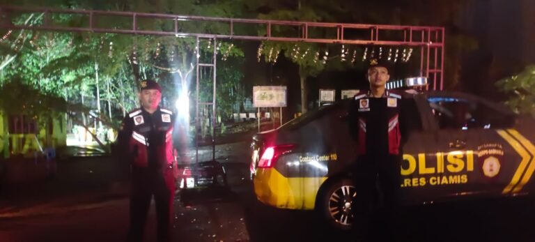 Antisipasi Gangguan Kamtibmas, Polsek Rancah Polres Ciamis Patroli Kamtibmas di Malam Hari