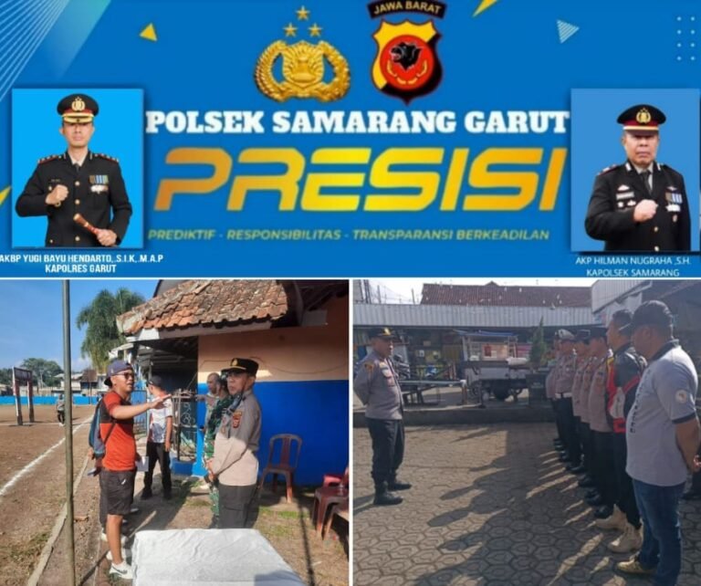 Gelar Apel Gabungan, Dalam Rangka Cipta Kondisi Di Wilayah Hukum Polsek Samarang.