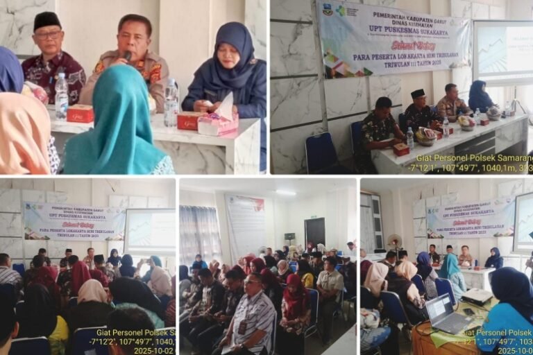 Polsek Samarang Hadiri Undangan Lokmin Lintas Sektoral UPT Puskesmas Sukakarya Triwulan III Tahun 2025