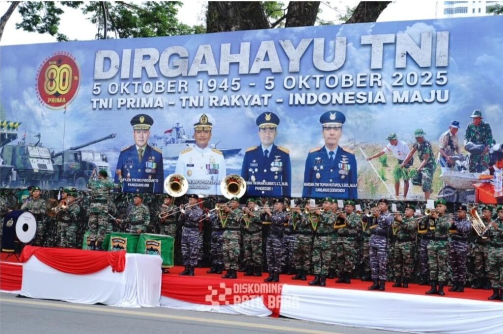Bupati Batu Bara Hadiri Upacara HUT ke-80 TNI Di Medan