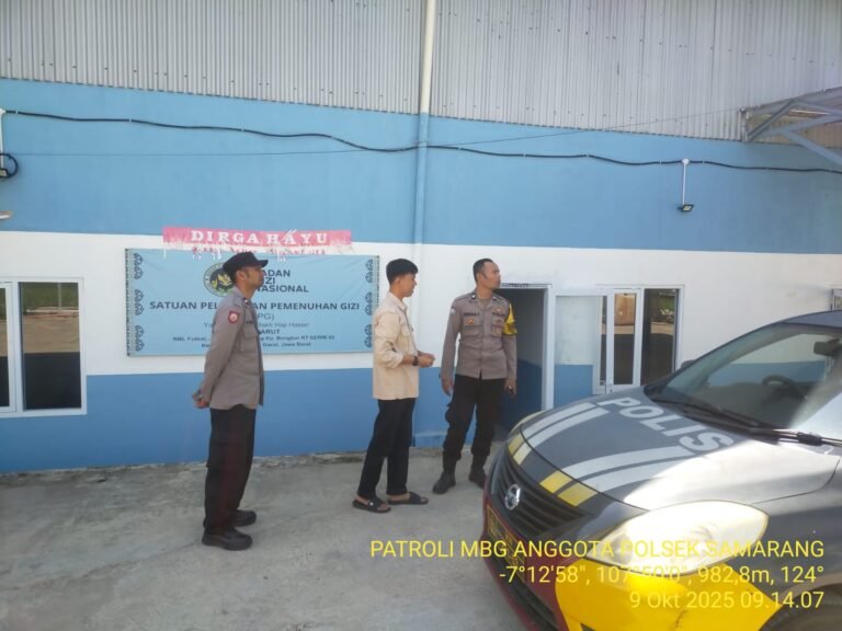 Polsek Samarang Giat Patroli Dan Monitoring Makanan Bergizi Gratis (MBG) Di Wilayah Samarang