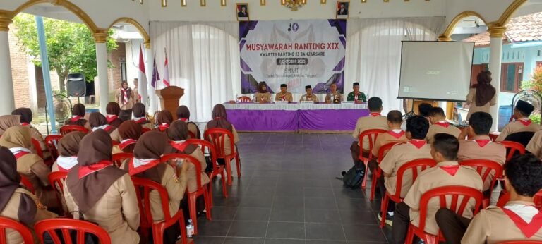 Polsek Banjarsari Polres Ciamis Dukung Regenerasi Kepemimpinan Pramuka Lewat Musyawarah Ranting XIX Kwartir Ranting 23 Banjarsari