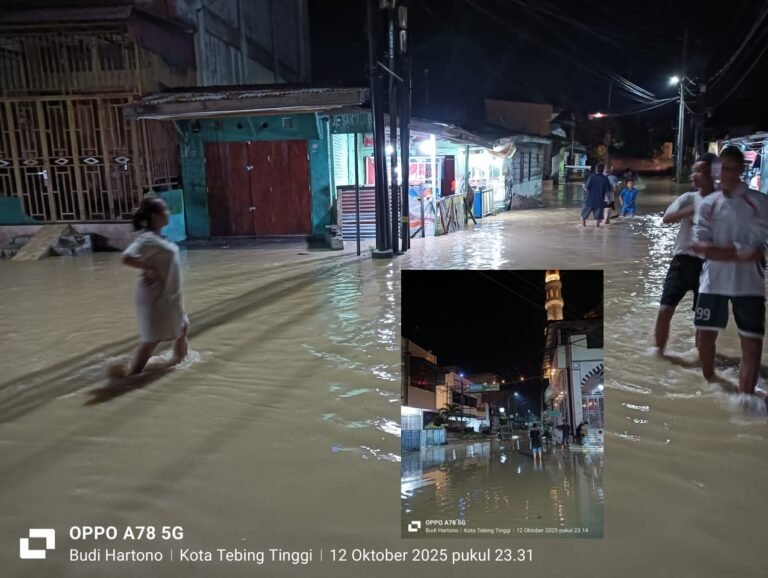 Banjir Kembali Menggenangi 2 Wilayah Kecamatan Kota Tebingtinggi