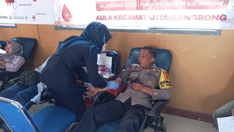 Polsek Malangbong Dukung Aksi Donor Darah Forkopimcam, Wujud Sinergi untuk Kemanusiaan