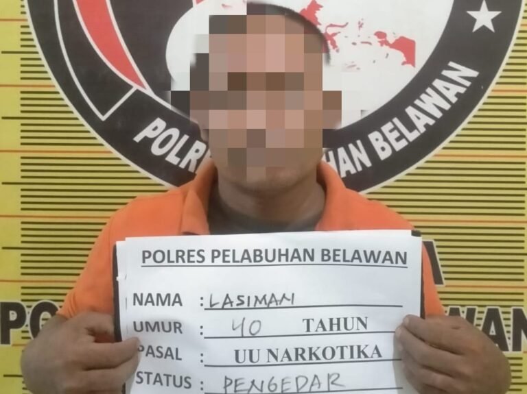 Sat Narkoba Polres Pelabuhan Belawan Tangkap Pengedar Shabu di Pasar 4 Marelan