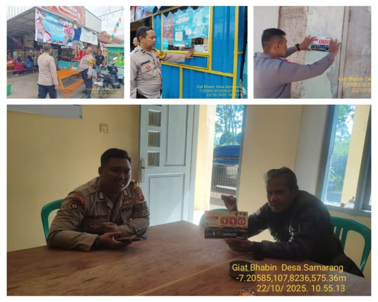 Anggota Siaga Mako Polsek Samarang, Laksanakan Pemasangan Stiker/ Spanduk 110