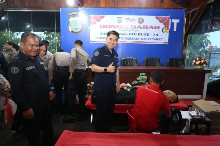 Sambut HUT ke-74, Humas Polda Sumut Gelar Donor Darah Serentak Wujud Kepedulian untuk Sesama