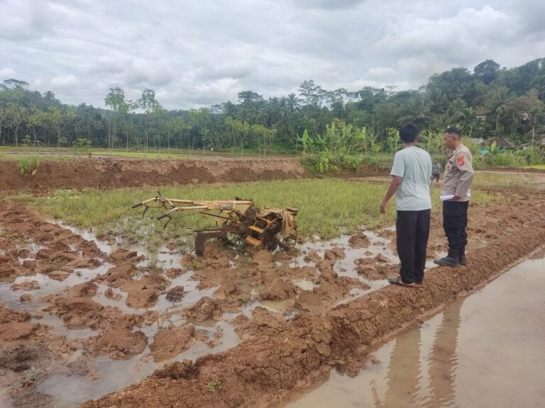 Polsek Rancah Tindak Cepat Tangani Kasus Pencurian Mesin Traktor Milik Kelompok Tani Subur Makmur di Desa Rancah