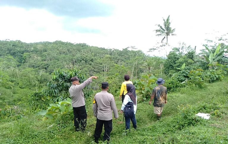 Polsek Kawali Dukung Ketahanan Pangan Nasional, Laksanakan Monitoring Lahan Non LBS untuk Penanaman Jagung di Desa Linggapura