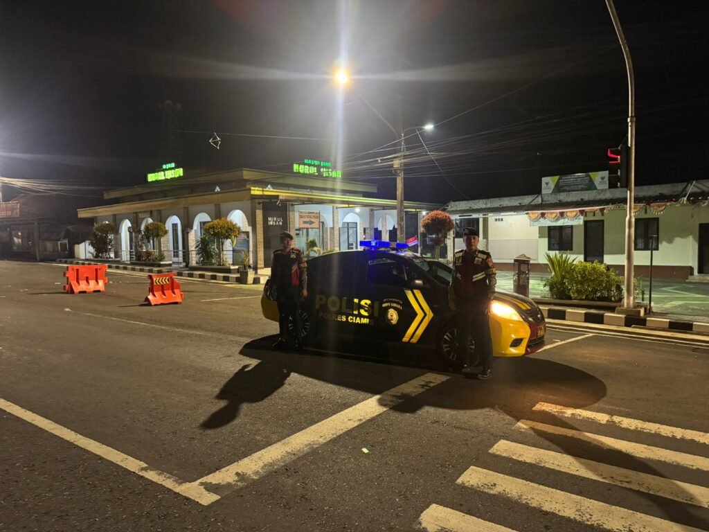 Antisipasi Balap Liar dan Tindak Kriminalitas, Samapta Polres Ciamis Turun Ke Jalan di Malam Hari