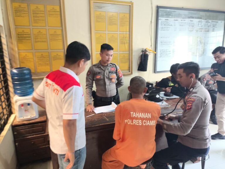 Pelayanan Prima, Polres Ciamis Intens Lakukan Pemeriksaan Kesehatan Tahanan