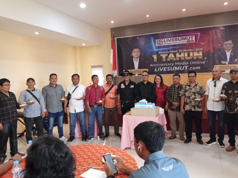 Satu Tahun Anniversary Livesumut.com, Ketua Umum J. Frist W.S. Manalu, S.Kom: “Media Harus Tetap Jadi Penjaga Nurani dan Kebenaran”