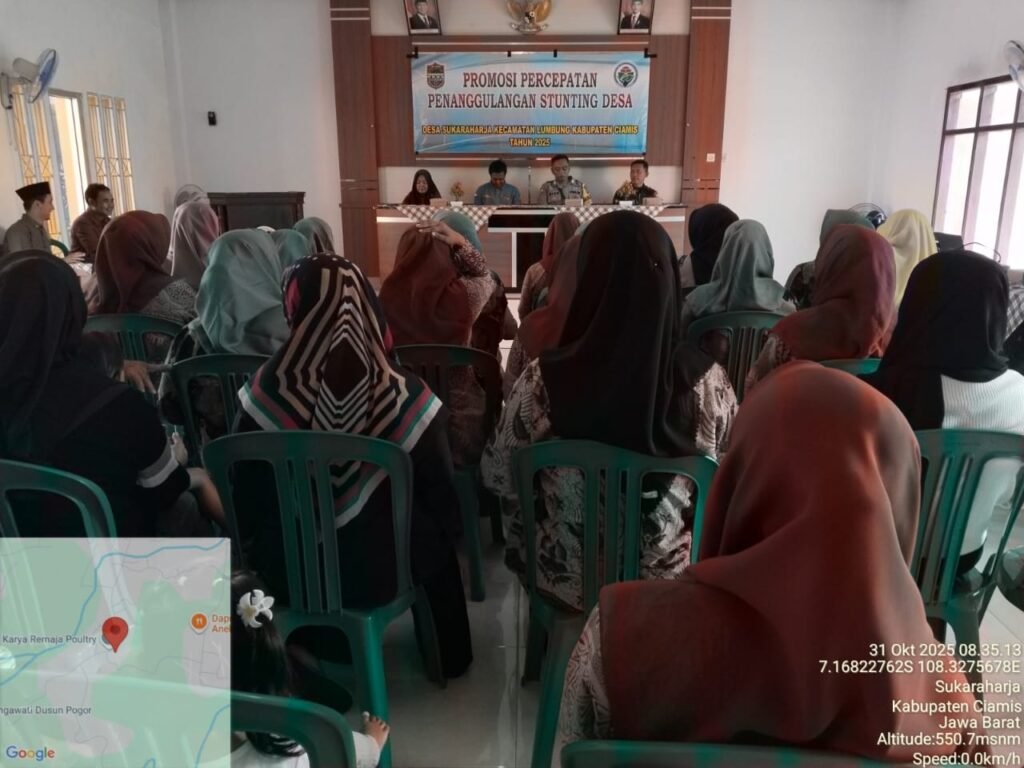 Polsek Kawali Polres Ciamis Ikut Promosi Percepatan Penanggulangan Stunting di Desa Sukaraharja