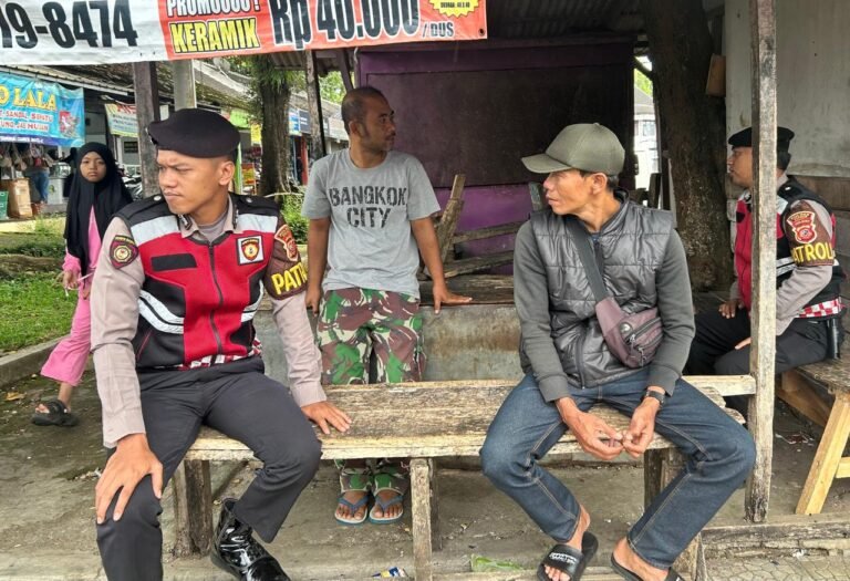 Jaga Harkamtibmas, Sat Samapta Polres Ciamis Datang ke Pangkalan Ojeg Terminal Ciamis