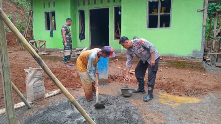 Sinergitas TNI-Polri Wujud Nyata Kepedulian Terhadap Pembangunan Desa di Ciamis