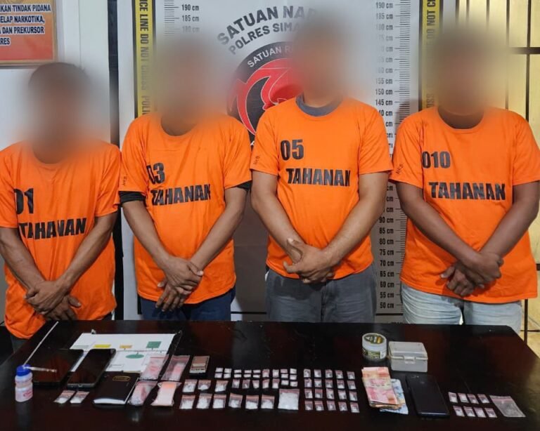 Berantas Narkoba Tanpa Kompromi, Polres Simalungun Bekuk Empat Pelaku, Amankan Sabu 37 Gram