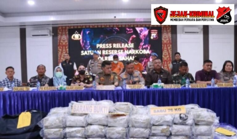 Dua Kurir 76 Kg Sabu Dibekuk Satuan Reserse Narkoba Polres Asahan Polda Sumut