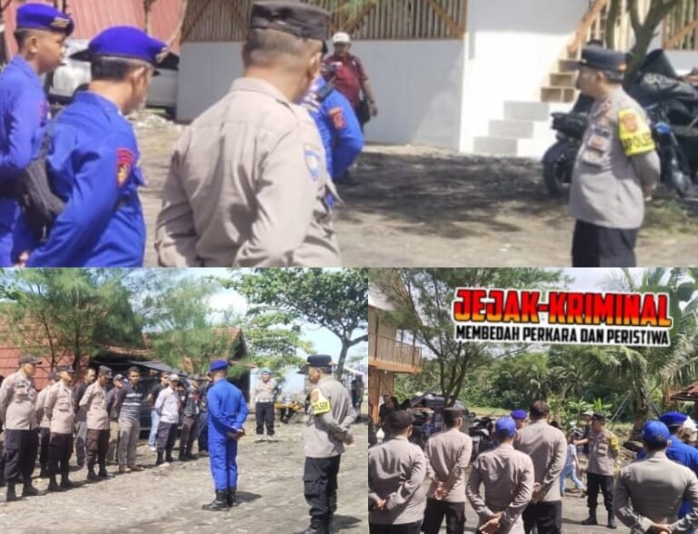 Kapolsek Caringin Gelar Apel Gabungan untuk Pengamanan Clean Up Day di Pantai Karang Modang