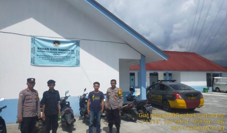 Anggota Siaga Mako Polsek Samarang, Laksanakan Monitoring Dapur MBG Makanan Bergizi Gratis Di Wilayah Samarang