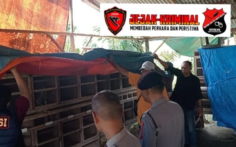 Lokasi Diduga Arena Perjudian Sabung Ayam & Dadu Sangkuang Pinang Mancung di Grebek & di Pasang Police Line