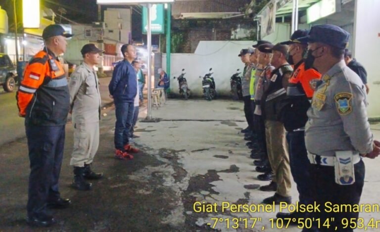 Apel Gabungan Dan Patroli Cipkon Di Pimpin Langsung AIPTU Dede Rohman.,S.H. Di Wilayah Hukum Polsek Samarang