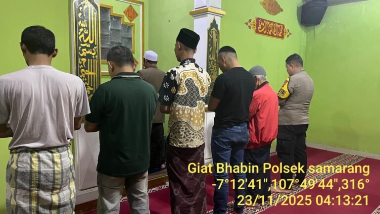 Polsek Samarang Gelar Safari Salat Subuh Berjamaah, Sekaligus Sampaikan Himbauan Kamtibmas