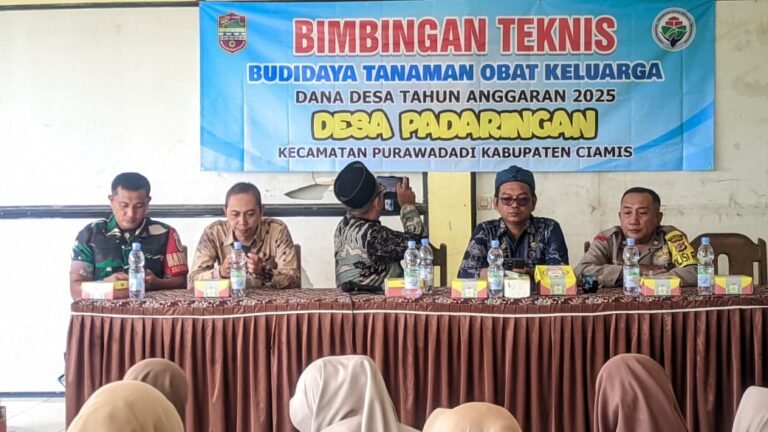 Polsek Lakbok Polres Ciamis Monitoring Bimtek Budidaya Tanaman Obat Keluarga Desa Padaringan