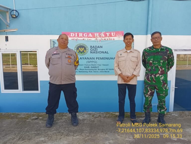 Giat Patroli dan Monitoring Dapur Makanan Bergizi Gratis (MBG) di Wilayah Hukum Kecamatan Samarang